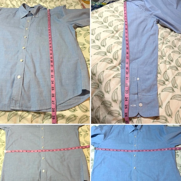 J. Crew Factory Light Blue Slim Flex Casual Button Down Shirt Waterfall Blue L - Picture 11 of 12